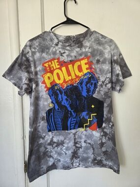 The Police Retro Graphic Tie-Dye Tee Japanese Walking On The Moon Small